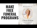 HOW TO CREATE A FUNERAL PROGRAM MAKE FREE FUNERAL PROGRAMS ON CANVA