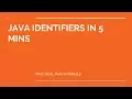 Java Identifiers in 5 mins