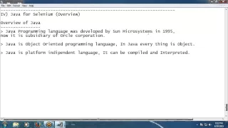 Java Introduction