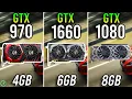 GTX 970 vs GTX 1660 vs GTX 1080 - Tested in 2024