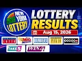 New York Lottery Results Today - August 15 2026