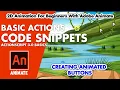 Animate CC - Adding Button Actionscript Navigation Buttons using Code Snippets ActionScript 3 0