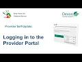 2 - Logging In to the Provider Portal