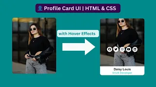Stylish User Profile Card Design using HTML CSS
