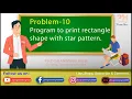 Program to print rectangle shape with star pattern