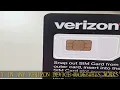 Verizon Wireless 5G 4G LTE SIM Card Triple Cut All 3 Sizes 3-in-1 Standard Sizes 4