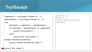 Intro Python - Exceptions