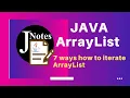Seven 7 ways how to iterate ArrayList in Java