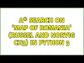 A Search on Map of Romania Russel and Norvig ch3 in Python 3