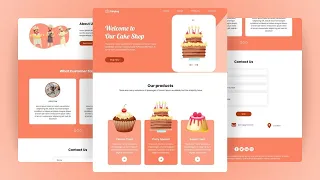 Cake Shop Website Design HTML CSS JS Free Source Code Project for Beginners