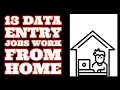 13 Data Entry Jobs Work From Home