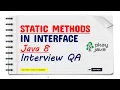 Static Methods Interface Interview Question Java 8 features static methods in interface okayjava