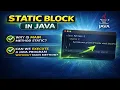 static block in java static keyword how to use static block in java tutorial