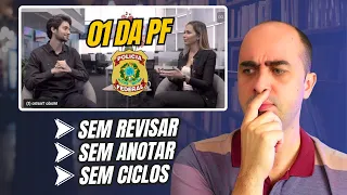 O "estranho" estudo do 1º lugar do Concurso da PF (react entrevista Antônio Pedro - agente)