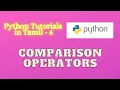 Python Programming Tutorial Comparison Operators in Python Python in Tamil