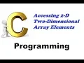 Program 89 - C programming Accessing Two Dimensional Array Elements