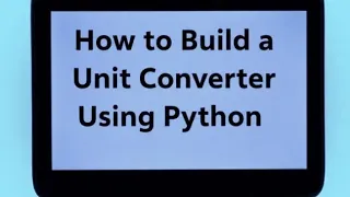 How to build a Unit Converter using python with Giovanni