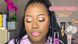 STEP BY STEP Makeup Tutorial, using affordable makeup products ||SOUTH AFRICAN YOUTUBER||