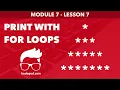 Module 7 - Lesson 7 Print upper triangle of symbol Learn Programming