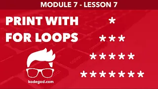 Module 7 - Lesson 7 Print upper triangle of symbol Learn Programming