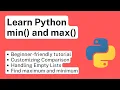 Learn Python min and max functions