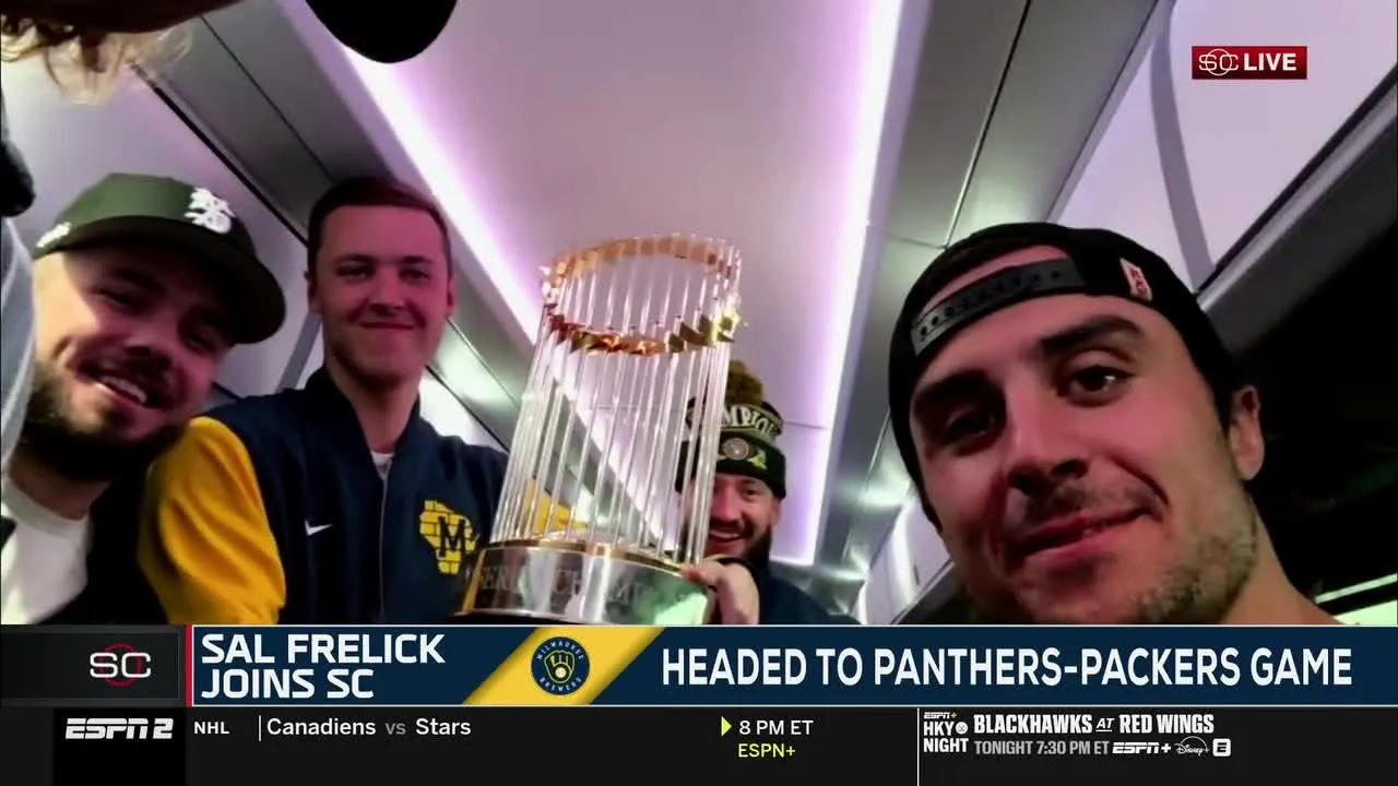 Sal Frelick & the Brewers reflect on World Series victory on the way to Packers game | SportsCenter