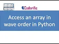 Access an array in wave order and write the output in mat file in Python