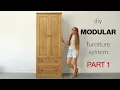 Building an Armoire with Drawers MODULAR DIY Furniture System Part 1