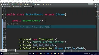 Adding actionlistener to a button in Java by implementing ActionListener interface tutorial 1