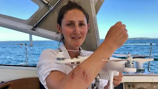 HELPING A Boat In Need And Getting ATTACKED by drone – Ep. 214 RAN Sailing