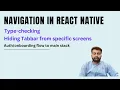 React Native Navigation with Typescript