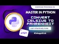 Exercise Program 09 Convert Celsius to Fahrenheit in Python Tamil Master in Python Tamil