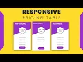 Responsive Pricing Table Design Bootstrap Pricing Table