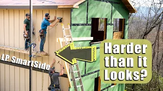 Building our Mountain Home Ep.9 | Siding the Hardest Wall (LP Smartside)