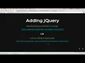 162 Including jQuery
