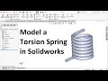 How to Model a Torsion Spring in SolidWorks Complete 3D CAD Tutorial