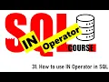 31 Exploring the Power of SQL IN Operator SQL Tutorial