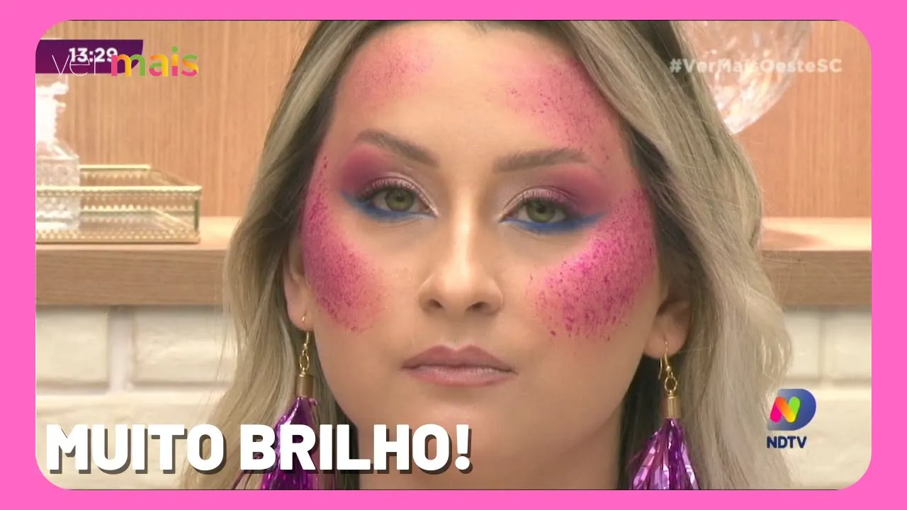 O Glitter é o protagonista da make de carnaval