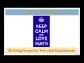 10Ma 3E Using Arrays in 2 step experiments