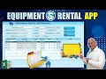 Learn How To Create This Excel Equipment Rental Application From Scratch Free Download