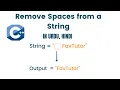 How to remove spaces from string in C in Urdu Hindi