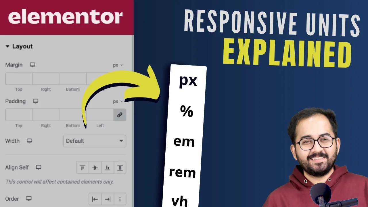 Outline Video Make ANY Design Responsive - Elementor CSS Units Guide