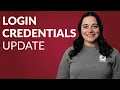 Login Credentials Update