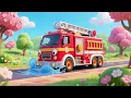 Download Lagu Wheels on the Fire Truck: Springtime Splash | Nursery Rhymes \u0026 Kids Songs