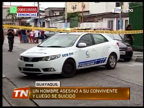 Un hombre asesinó a su conviviente y luego se suicidó