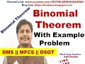 Binomial Theorem Example Problem on Binomial Theorem Binomial expansion DMS MFCS