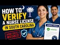 How to verify a nurse license in South Carolina