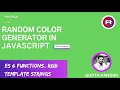 Random Color Generator using JavaScript Arrow Functions RGB Frotela