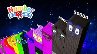 Numberblocks 1 vs 90 000 - Count to 90 000 Learn to Count BIG Numbers