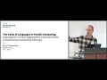 The Value of Languages in Parallel Computing